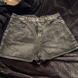 Black Denim Women's Shorts